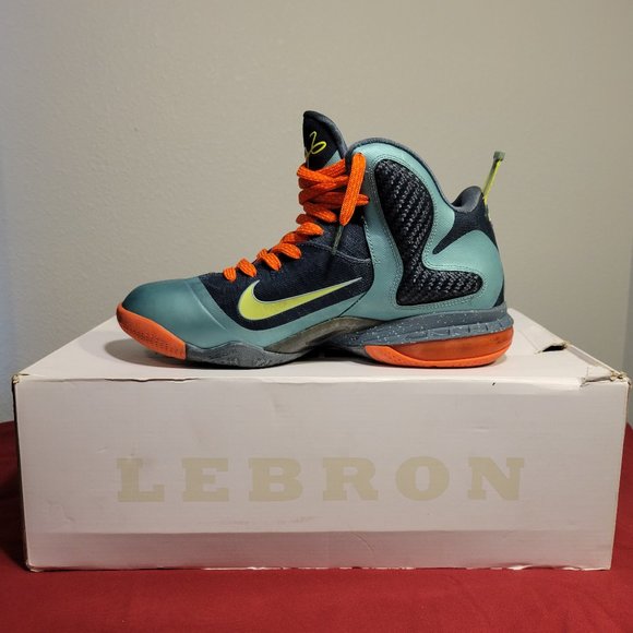 NIKE LEBRON 9 CANNON SNEAKERS WITH EXTRA SET BLUE LACES AND BOX - SIZE 9.5 - Picture 11 of 16